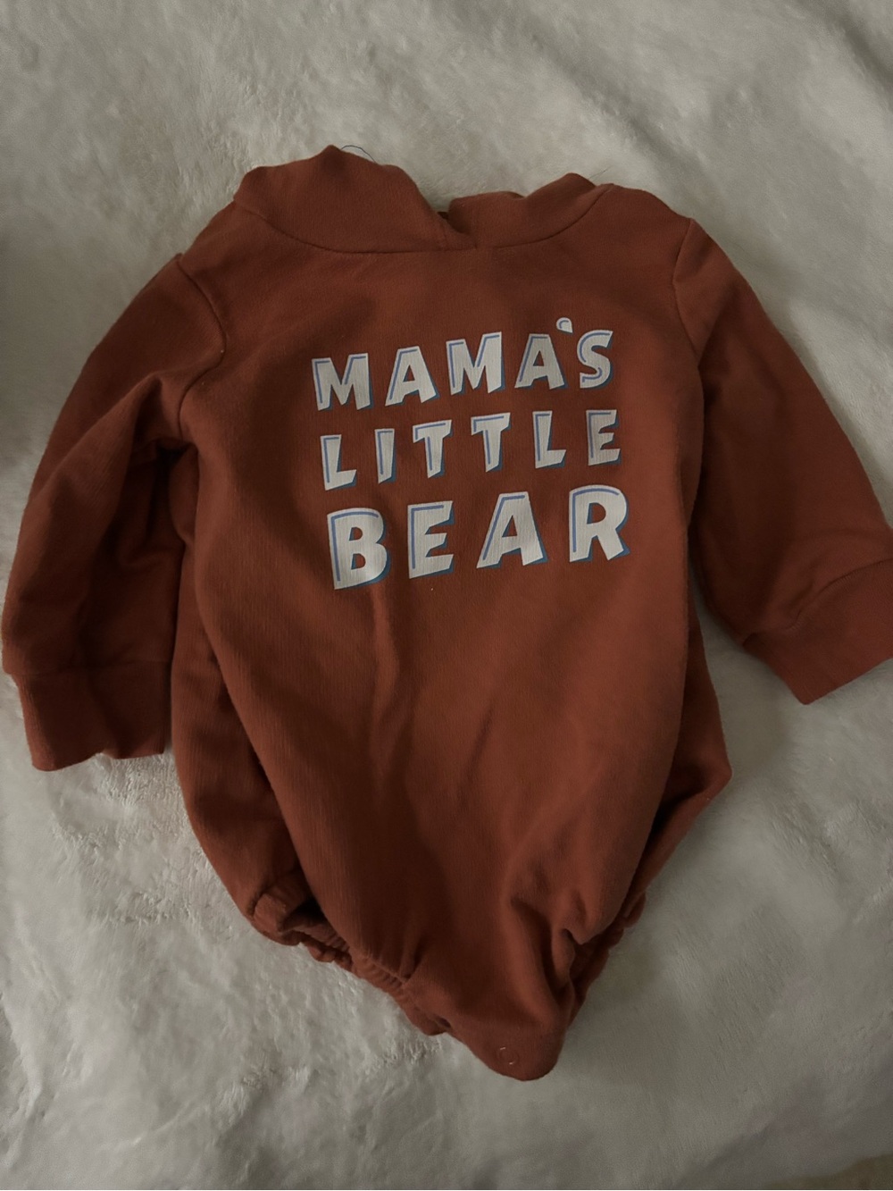 Mama's Little Bear Rust One-Piece for Kids